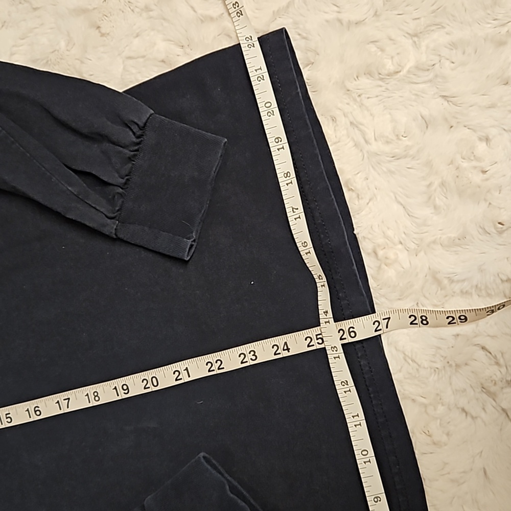 Merrill Lynch logo on arm navy blue long sleeve graphic tee Lg. Read for cond. - Picture 6 of 9